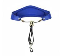 Fenteer Saxophone Neck Strap Adjustable Strap Padded Lanyard Leather Harness With Rotating Hook For Custom Fit And Durability Suitable for student school, Blue