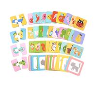 Fenteer Shadow Matching Game Puzzle Game Learning Toy Age 3 4 5 Intelligence Motor Skill Birthday Gift Boys Girls Wooden Shadow Cards