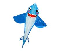 Fenteer Shark Animal Kite for Adults Easy to Fly Lightweight Portable Outdoor Adventure Kite Flying Toy for Park Travel Backyard, blue