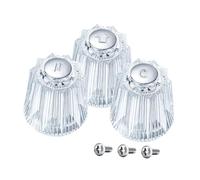 Fenteer Shower Knob Replacement, Shower Handle, Hotel Elegant Sturdy Household, Practical Decorative Professional with Screw, 3 Pieces