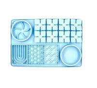 Fenteer Silicone Feeding and Lick Mat Smell Training Silicone Slow Feeder Licking Mat, Foraging Skills Pet Snuffle Pad for All Breed