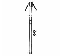 Fenteer Ski Poles Portable Strong Ergonomic Grip Versatile Aluminum Alloy Lightweight for Snowboarding Winter Sports Downhill Skiing, Black