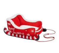 Fenteer Sled Cat Bed With No Assembly Needed Wipe Clean Surface And Generous PP Filling For Comfort Suitable For Small Pets In Autumn And Winter Living, Red, S