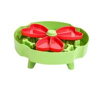 Fenteer Slow Feeder Dog Bowl Puzzle Feeder Detachable Rotation Anti Choking Feeding Dish Slow Feeding Bowl Dogs Small Medium Cats, Green