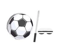 Fenteer Soccer Piñata Children Party Activity with Rod Easy Setup Blindfold Kids Birthday Party Decor Accessory for Science School