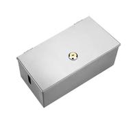 Fenteer Socket Protection Case Heavy Duty Lockable Waterproof Electrical Outlet Box Weatherproof Stainless Steel Anti with Keys Suitable Fo, S