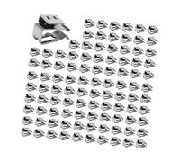 Fenteer Solar Panel Wire Clips Easy Installation Secure Pv Cable Clamps 90-degree Double Wire Clip for Pv Module Cables Management, 100 Pieces