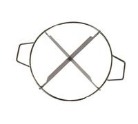 Fenteer Stainless Steel Cake Divider with Two Side Handles for Simple Lifting After Portioning Cakes and Pies Suitable for Dessert Counters and Bakeries, 4 Slot