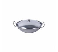 Fenteer Stainless Steel Cookware Chafing Dish Serving Pot Mini Hot Pot with Secure Lid and Balanced Base for One to Two People Table Service Restaurant Or, 9 Inch, Thick with Lid