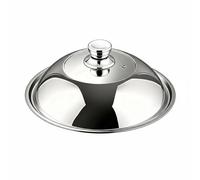 Fenteer Stainless Steel Cover High Dome Wok Lid Lid Steam Vent Rounded Edge Universal Fit Suitable for Kitchen Cooking, 38CM