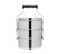 Fenteer Stainless Steel Lunch Box Food Storage Containers Multi Layer Adult Reusable Snack Box Portable for Home Outdoor Party Dining, 14.4x27.5cm