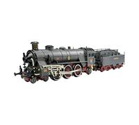 Fenteer Steam Train Toy,Electric Train Retro Decor with Smoke Lights Sounds Locomotive Model for Children Boys Girls Home Toddler, Black
