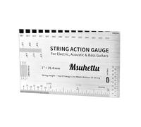 Fenteer String Action Ruler String Height Gauge Accessory Daily Setups Lightweight with Scales for Electric Basses, Silver