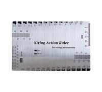 Fenteer String Action Ruler, String Height Measuring Tool, Guitar Setup Gauge Luthier Tool for Bass, Banjo Electric Guitar Mandolin, Silver