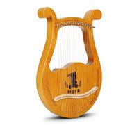 Fenteer Stringed Harp Lyre Instrument 19 String Harp Musical Instrument With Components Hollow Metal Strings Stable Pitch Suitable for solo performance, style to 1
