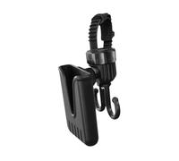 Fenteer Stroller Phone Mount with Hanger Hanging Organizer Easy to Install Reliable Multifunctional 2 Hook for Shopping Carts Walker, black