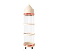 Fenteer Stuffed Animal Storage Tube,Zoo Toy Holder Box Gift with Wheels Toy Organizer for Kids Room Living Room Nursery Balcony, 127cmx30cm