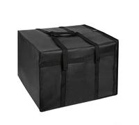Fenteer Thermal Insulated Bag with Quilted Padding Full Zipper Closure Handles Non Woven Suitable for Restaurant Runs Event Catering Grocery Weekend picnics, Black, 50 50 35.5cm