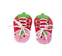 Fenteer Tie Lacing Toy Learn to Tie Shoes Practical Creative Shoes Tying Practice Board Preschool Educational Tool for Children Gifts, 1 Pair