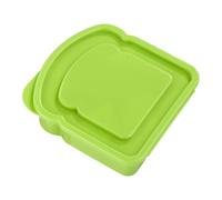 Fenteer Toast Bread Sandwich Box,Food Storage Container Prep Treat Holder Bento Lunch Box Keeper for Gym Adults Work Camping Kitchen, Green