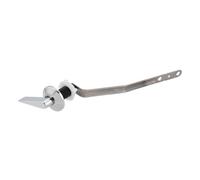 Fenteer Toilet Flush Handle Accessories Left Mounted Stainless Steel Professional Sturdy Replacement Toilet Flush Tank Lever, Length 5.3 cm