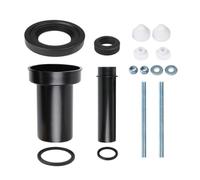 Fenteer Toilet Flushing System Replacement Drain Pipe Concealed Cistern Flush Tube Kit Tight Seal s Metal Fasteners Suitable for Upgrades Contractor use Property upkeep 18.5cm