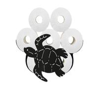 Fenteer Toilet Tissue Holder,Wall Mounted Home Decoration Cute Sea Turtle Pattern,Decorative Tissue Paper Roll Storage for Farmhouse