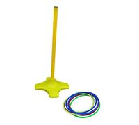 Fenteer Toss Game for Indoor Outdoor with 8 Sport Activity Carnival Game Tossing for Garden Beach Events BBQ Yard, Yellow Post
