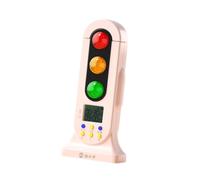 Fenteer Traffic Light Visual Timer for Kids Baking Alarm Clock Study Timer Toy Time Management Tool Gifts for Kids Boys Girls Learning Count down for Study Exercise Work Exam, pink