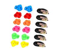 Fenteer Tree Climbing Holds for Kids Climber with Tensioner Exercise Strength Balance Agility Flexibility Children Easy Installation, 12 Climbing Holds