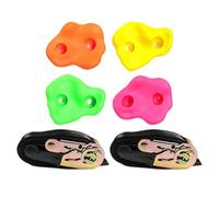 Fenteer Tree Climbing Holds for Kids Climber with Tensioner Exercise Strength Balance Agility Flexibility Children Easy Installation, 4 Climbing Holds