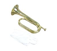 Fenteer Trumpet Bugle Cavalry Trumpet Retro Musical Instrument Brass Instrument for Beginner Performances Students Festival Orchestra