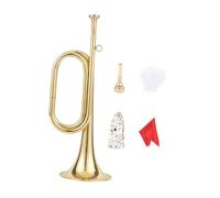 Fenteer Trumpet Professional Versatile with Gloves Marching Bugle Brass Musical Instrument for Advanced Student Adults Professionals, Style A