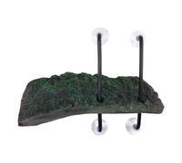 Fenteer Turtle Basking Floating Resting Terrace Tortoise with Suction Cups Reptiles Dock Climbing for Frogs Tank Salamanders, 28cmx9cmx18cm