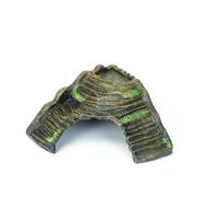 Fenteer Turtle Basking Habitat Decor Ramp Step Raised Resting Area Resin Craftwork Suitable for Home Terrarium Decorations Aquatic Reptiles, Small Corner Water Dish