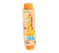 Fenteer Twisting Toy Educational Puzzle Toy Fine Skill Preschool Rotating Puzzle Block Puzzles Game for Children Kids 1-3 Toddlers, Animals Type