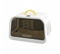 Fenteer Ventilated Cat Carrier Backpack Pet Carrier Capsule Carrier With Cooling Fan And Panels For Comfort Large Capacity 27L Suitable for trips visits air travel home use, White