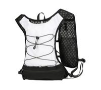 Fenteer Vest Backpack Running Daypack Reflective Men Women Rucksack Sport Bag Water Bladder Bag for Climbing Marathoner, White