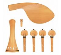 Fenteer Violin Tuning Components Set Chinrest Tailpiece Pegs Boxwood Hardware for Quick Setup and Comfortable Playing suitable for recital ensemble practice teaching