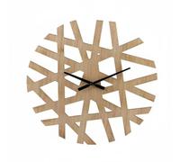 Fenteer Wall Clock Modern Abstract Timepiece Large Analog MDF Metal Operated Quiet Sweep Second suitable for living room bedroom office entryway reading room 60cm