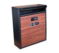 Fenteer Wall Mounted Mailbox, Post Box with Combination Lock Waterproof Metal Letterbox for Envelopes Gate Outside Office Residential