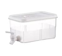 Fenteer Water Jug with Faucet, Jug for Refrigerator Plastic Drinks Dispenser with Lid, Reusable Large Infuser Cold Buckets, 5L