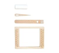 Fenteer Weaving Frame Kit for DIY Crafting, 20cmx15cm Portable Loom Tool, 4pcs