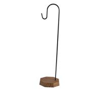 Fenteer Wind Chime Holder Display Stand Versatile Drawing Brush Holder Gong Stand for Tea Room Desktop Meditation Indoor Decoration, Black S Hook