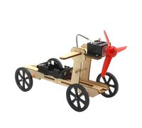 Fenteer Wind Powered Car Building Kits Science Experiment Science Teaching Physics Propeller Car Children Teaching Aids, 10cmx10.5cm