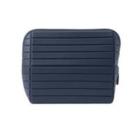 Fenteer Women Cosmetic Pouch Makeup Bag Toiletry Case Travel Organizer with Spacious Interior Smooth Zip Structured Rectangle Storage Suitable for Travel Home, Array, Navy Blue