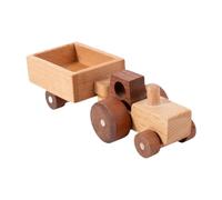 Fenteer Wood Car Toy Engineering Vehicle Model for Kids Handmade Figurine Art Craft Decorative Early Learning Game for Party Supplies, Style H
