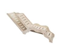 Fenteer Wood Hamster Burrow House Hiding Space Irregular Shape Accessories Sturdy Multipurpose for Cage Landscape Decor with Ladder