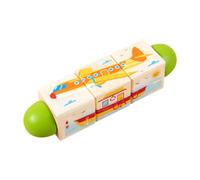 Fenteer Wooden Block Puzzle, Early Childhood Education, Recognition Pattern Learning Building Blocks Brain Teaser for Kids, Traffic