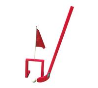 Fenteer Wooden Chinese Kids Field Hockey Kit with Goal Posts for Outdoor Multifunctional Sturdy Props 5cm Ball, Red